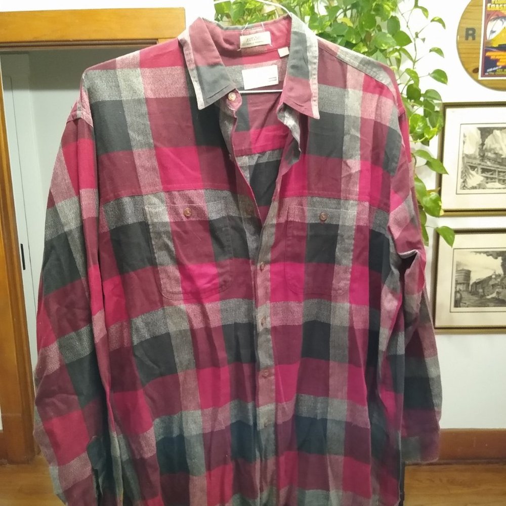 Vintage The Holbrook Company 100% cotton Flannel Design Shirt Mens Large